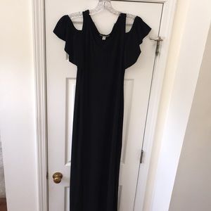 Black Cold Shoulder Maxi Dress
